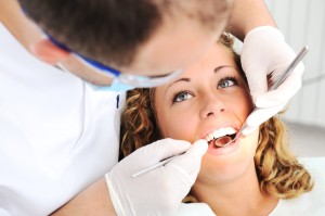 Teeth checkup at dentist's office